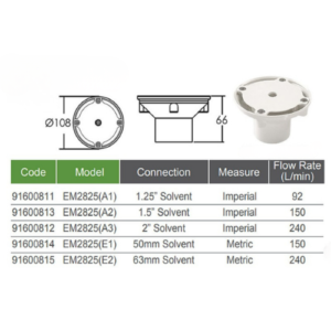 Đầu trả nước đáy hồ bơi Emaux EM2825