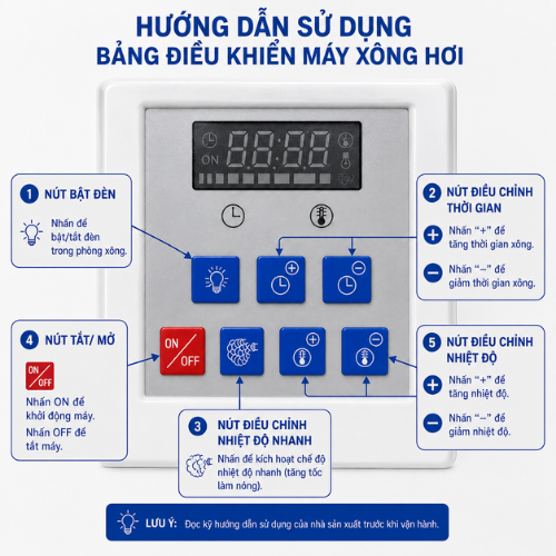 Bảng Điều Khiển Phím Mềm Máy Xông Hơi Ướt