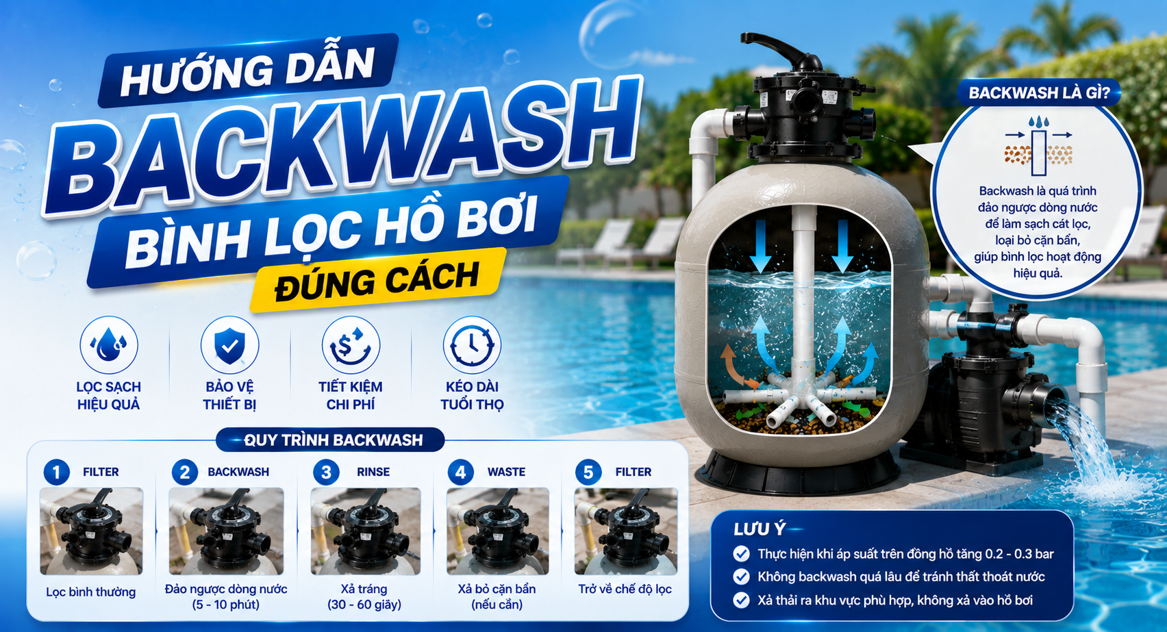 backwash bình lọc