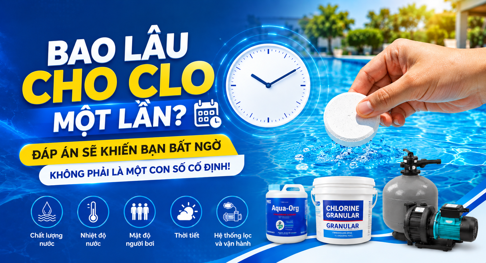 bao lâu cho clo một lần