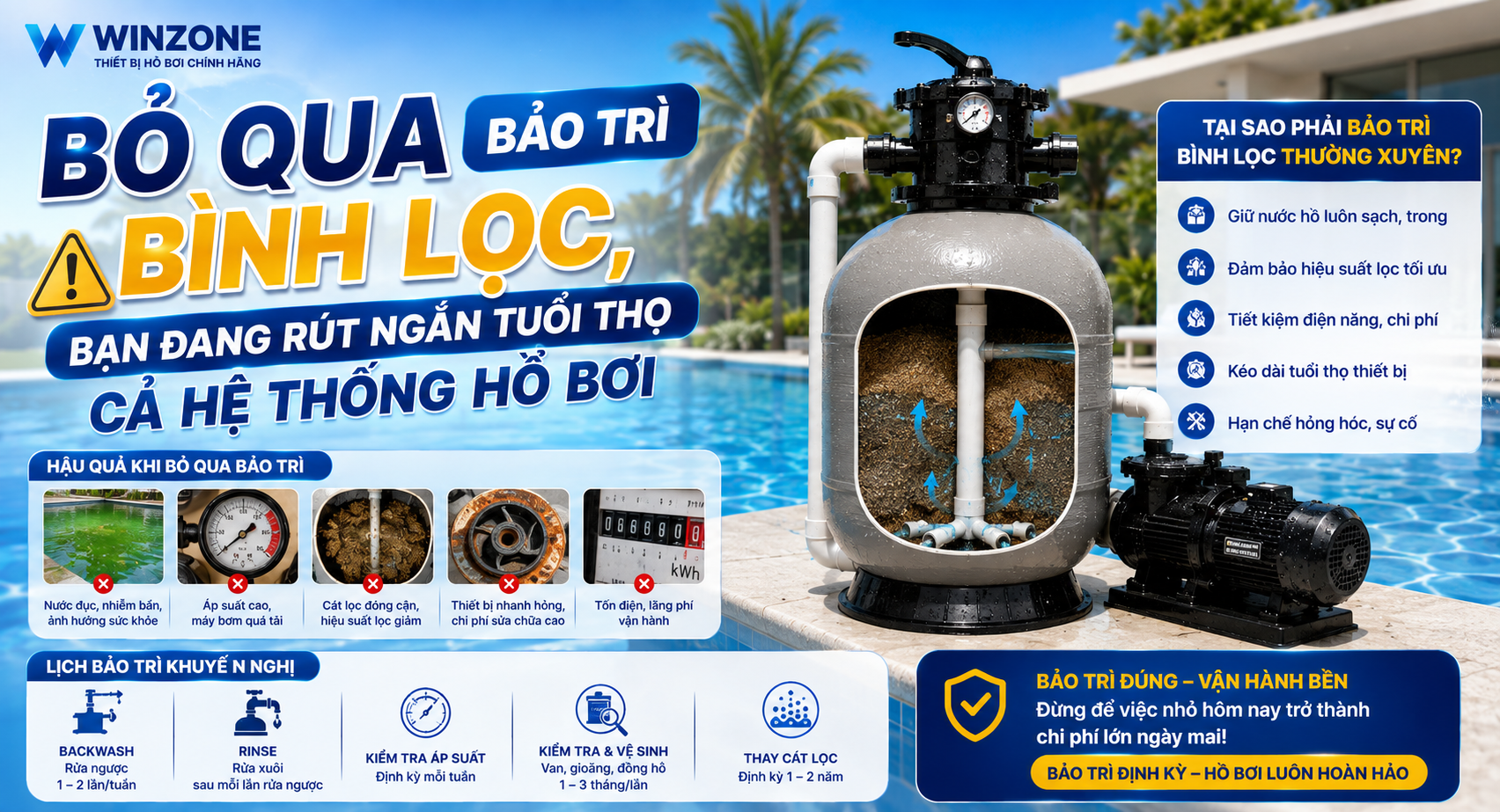 bảo trì bình lọc
