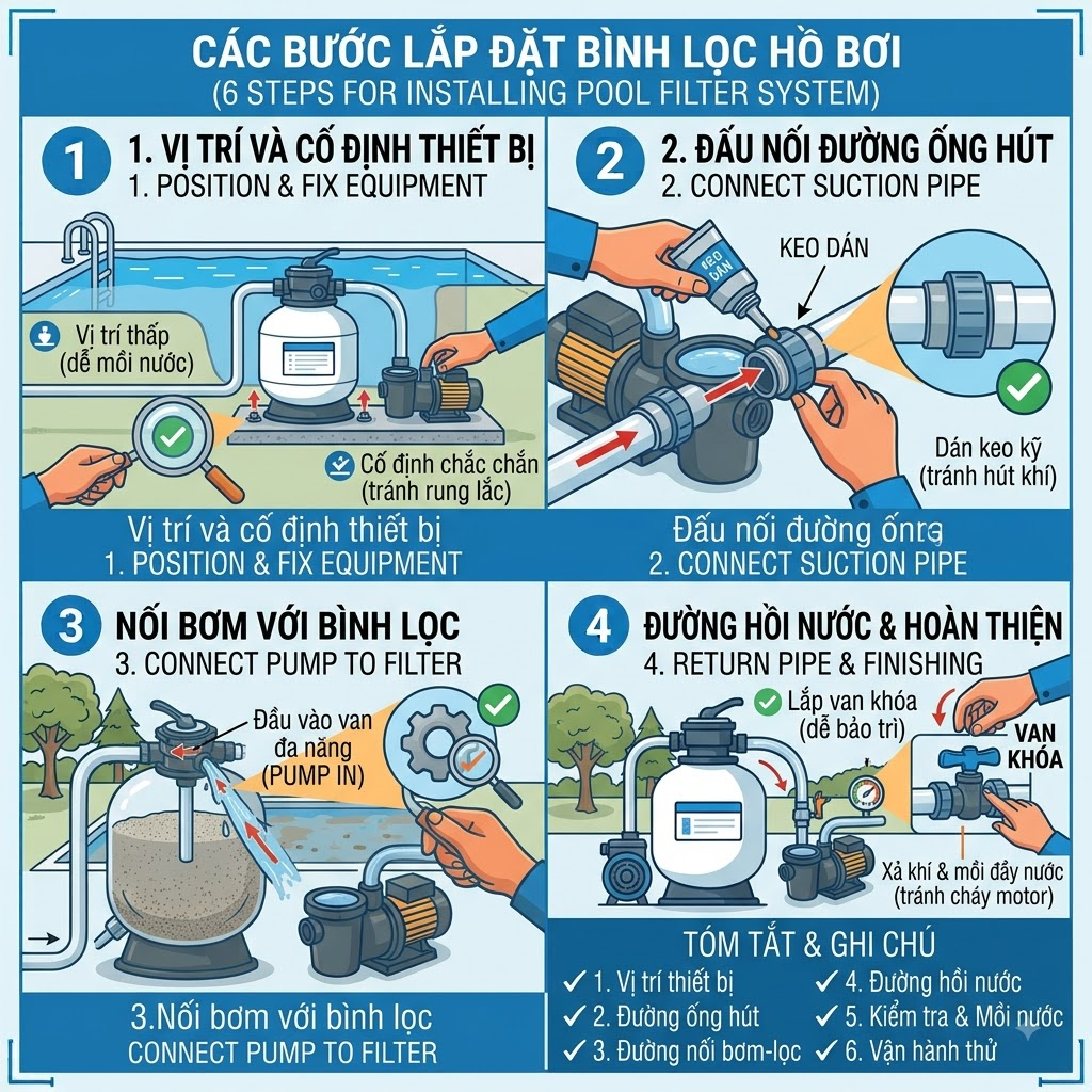 lắp bình lọc