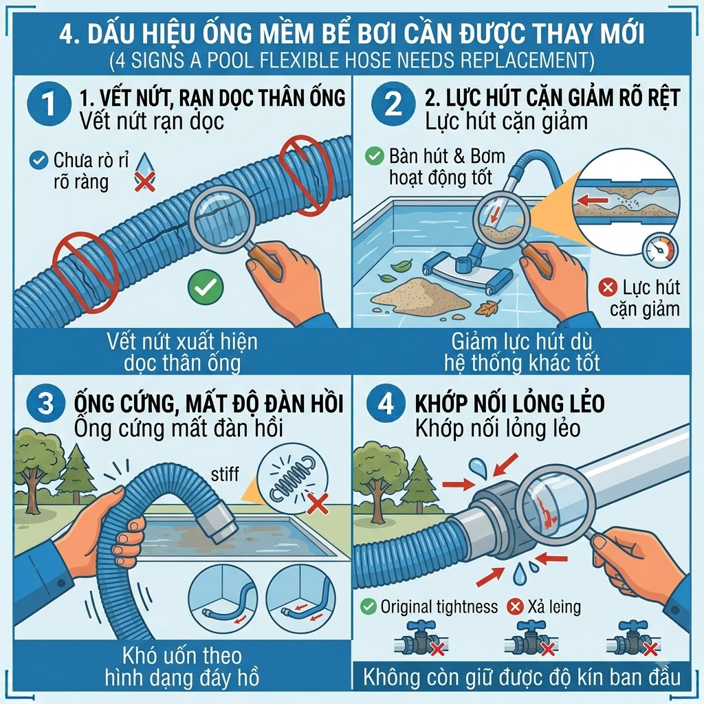 ống mềm hồ bơi