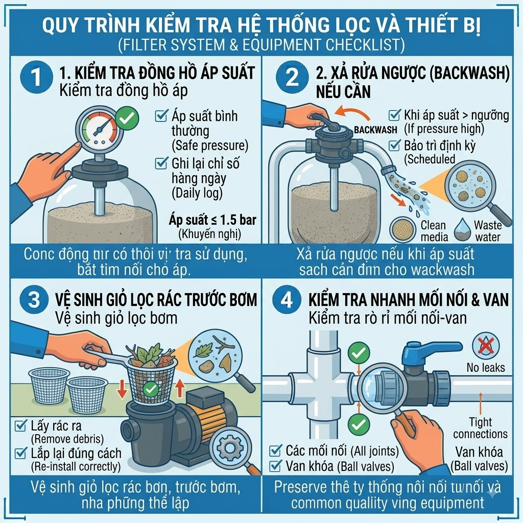vệ sinh hồ bơi