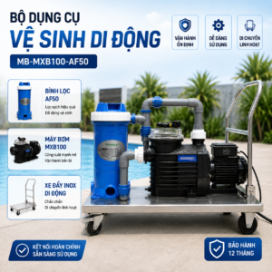 bộ vệ sinh bể bơi di động