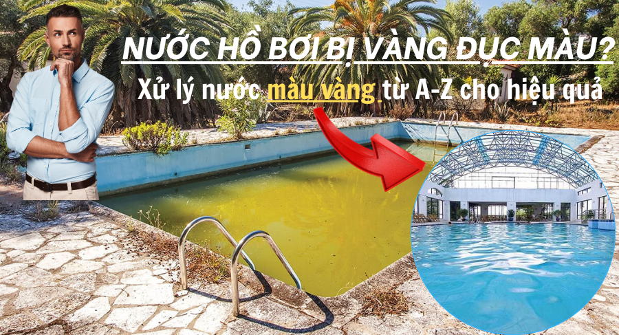 xử lý nước vàng bể bơi