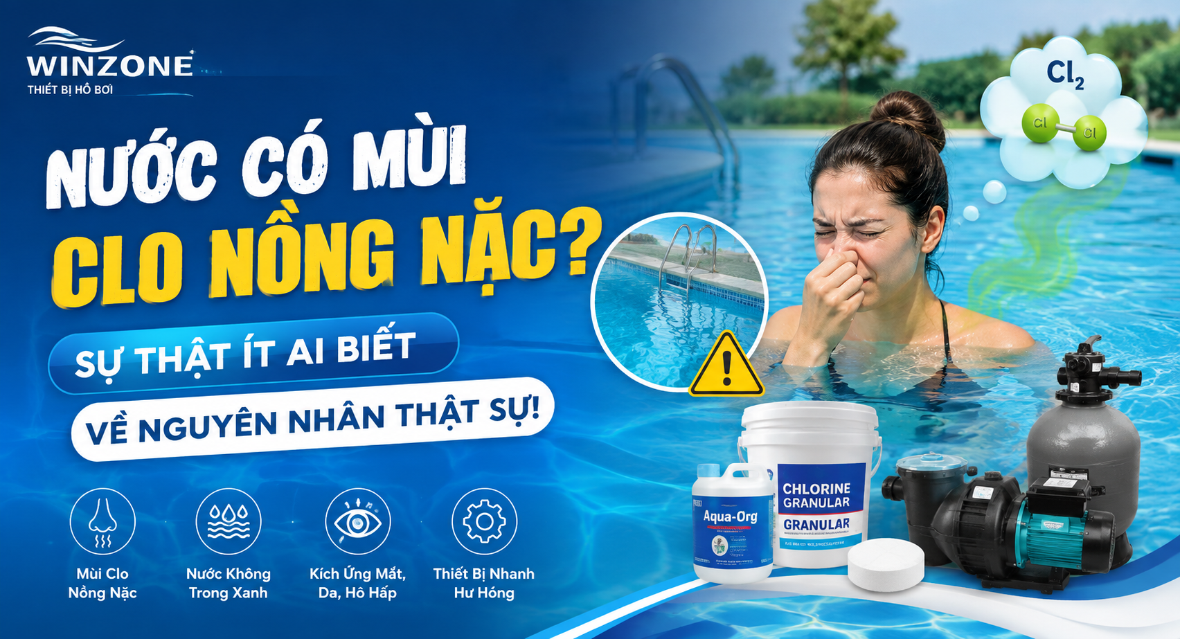 nước có mùi clo