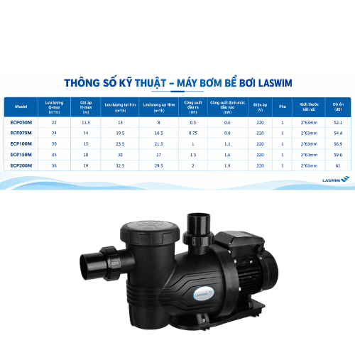 Máy Bơm Bể Bơi Laswim WL-ECP