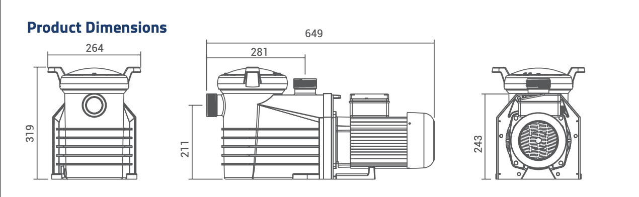 Máy Bơm Emaux ET300 E-Turbo 3HP