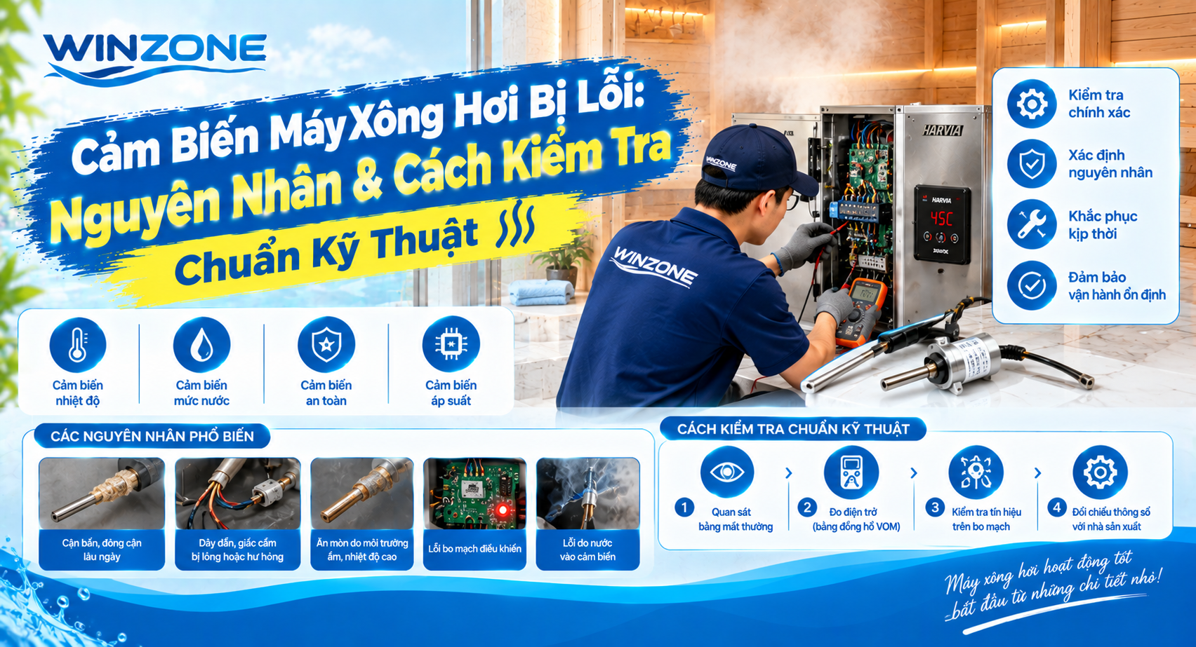 cảm biến máy xông hơi bị lỗi