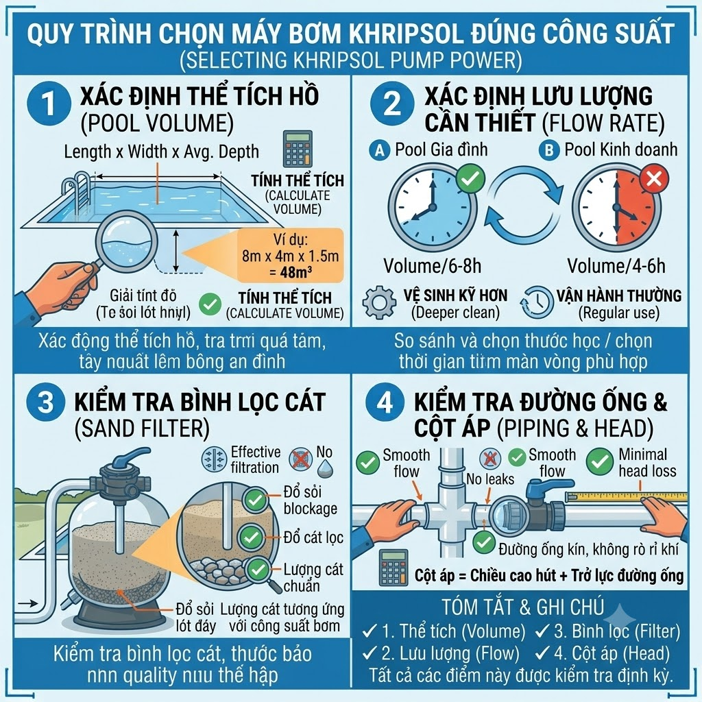 Máy bơm hồ bơi Kripsol nhập khẩu Tây Ban Nha