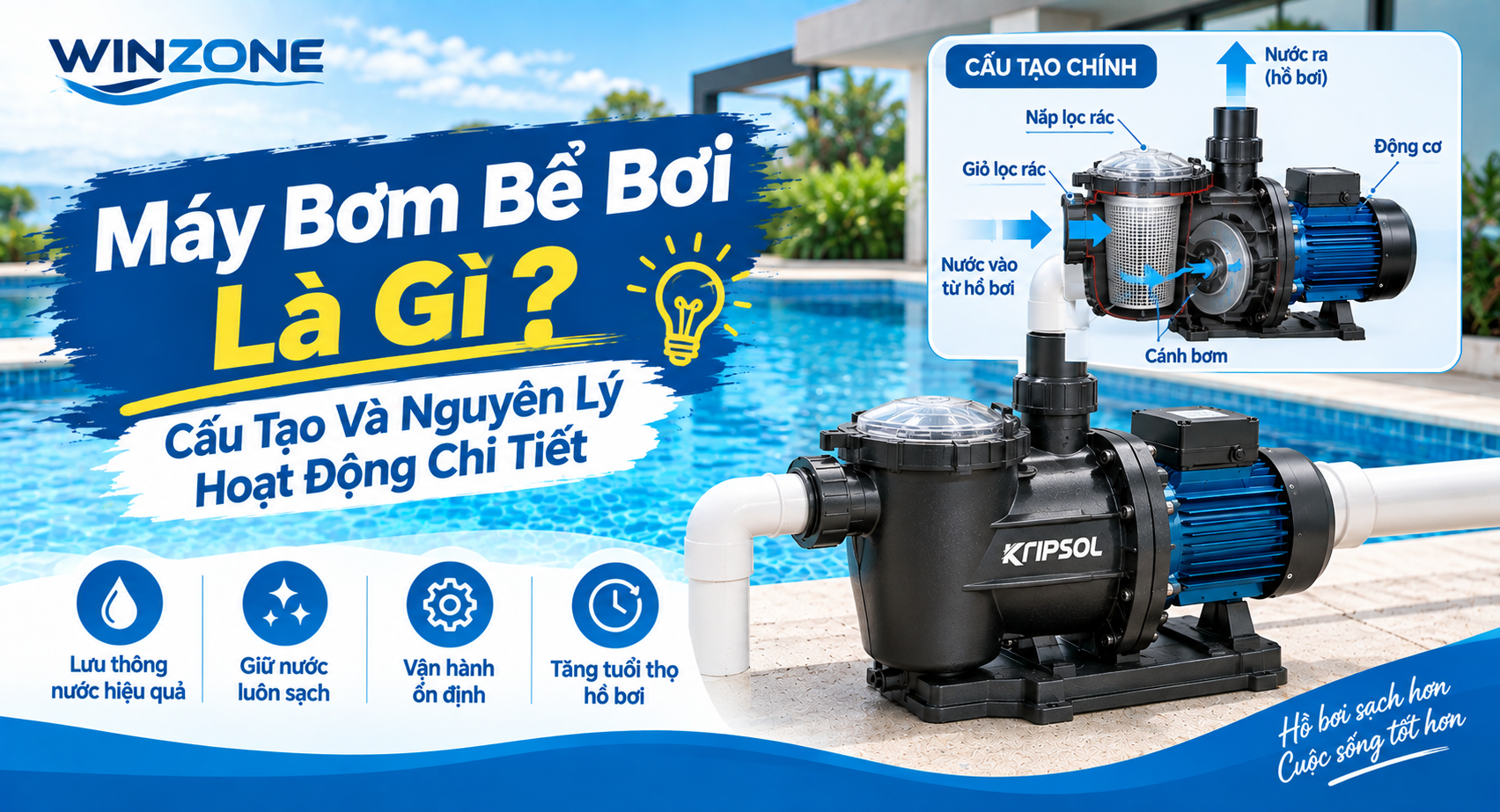 máy bơm bể bơi là gì