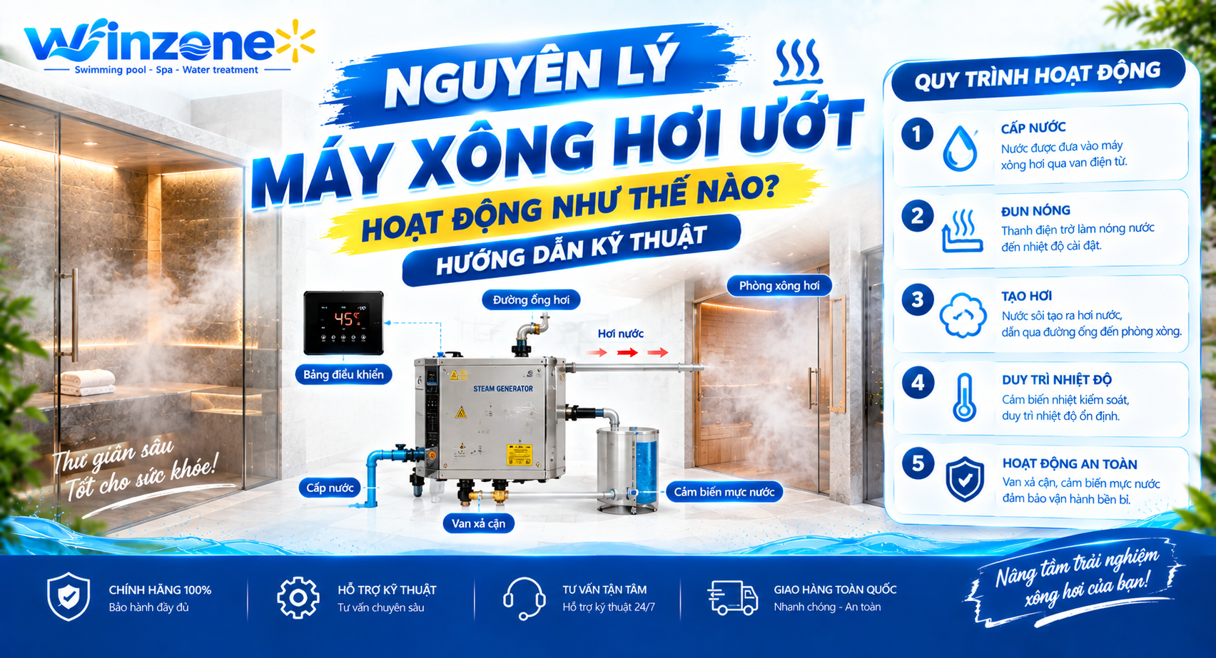 nguyên lý máy xông hơi ướt