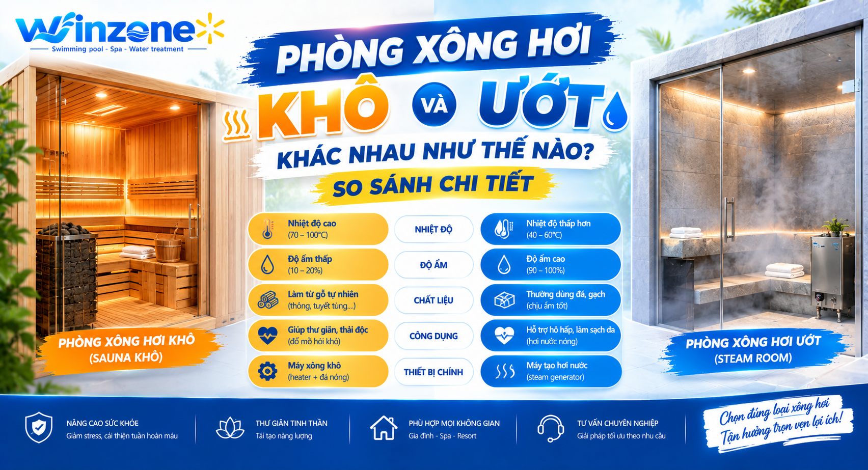 phòng xông hơi khô và ướt