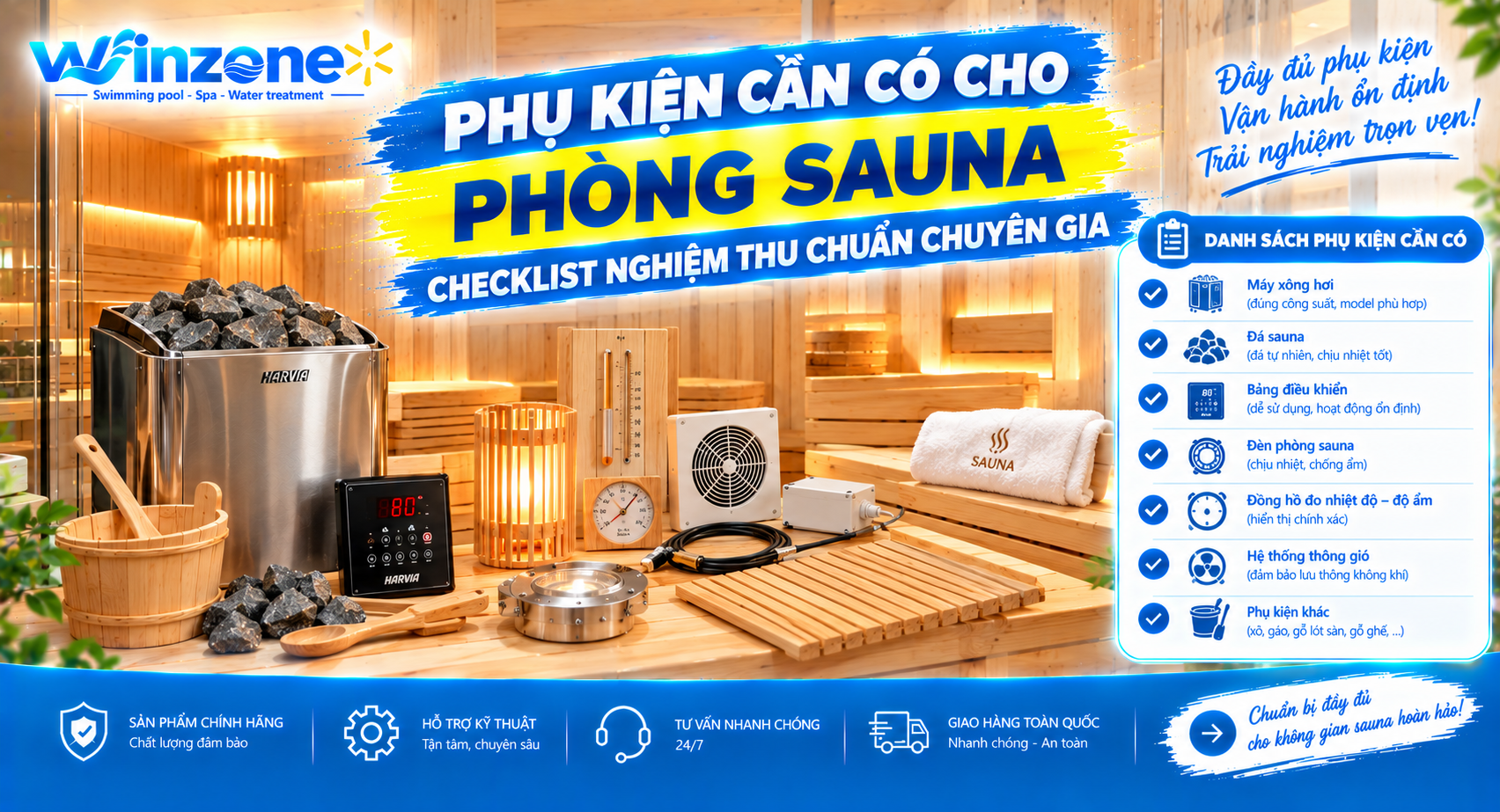 phụ kiện cần có cho phòng sauna