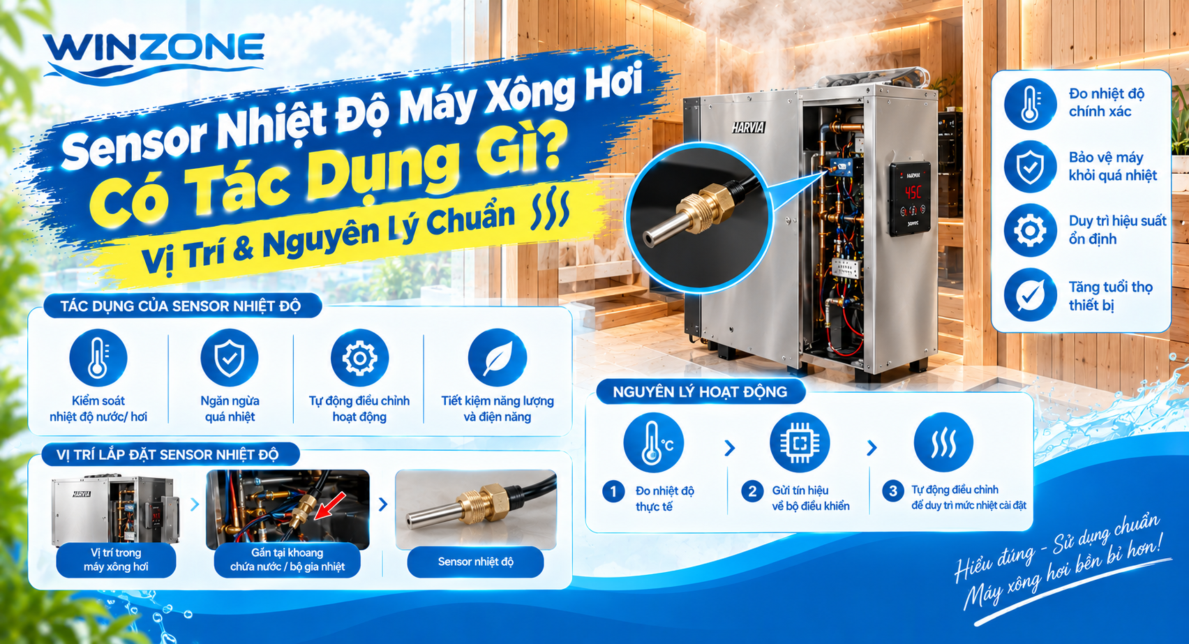 sensor nhiệt độ máy xông hơi