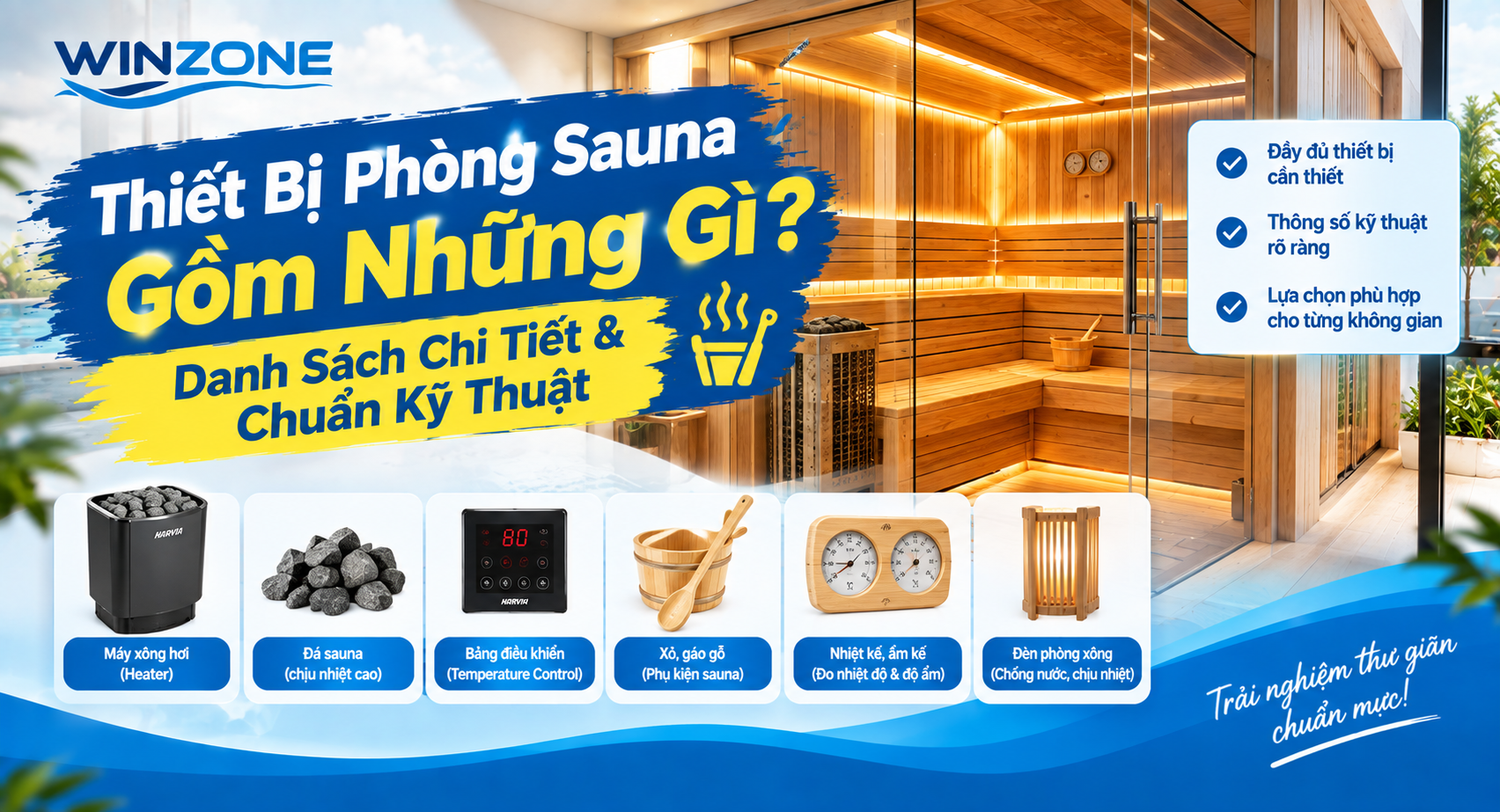 thiết bị phòng sauna
