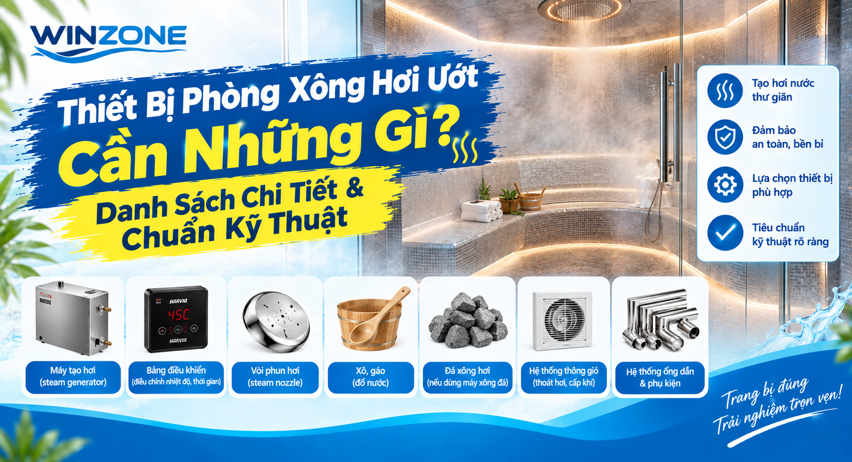 thiết bị phòng xông hơi ướt
