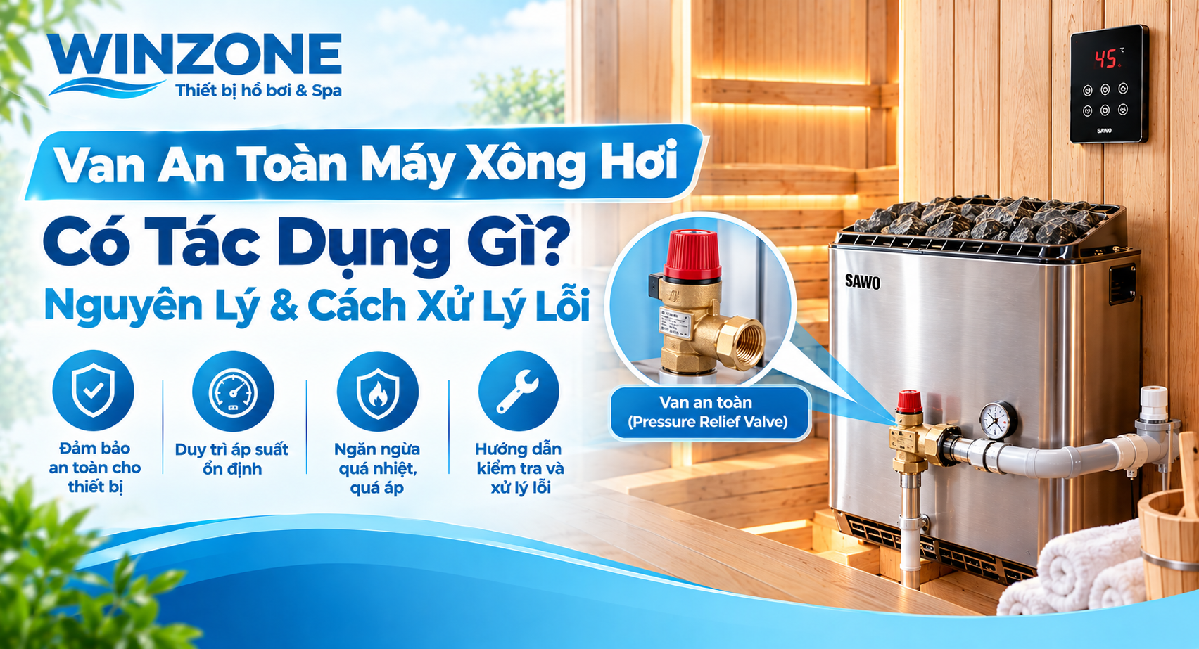 van an toàn máy xông hơi