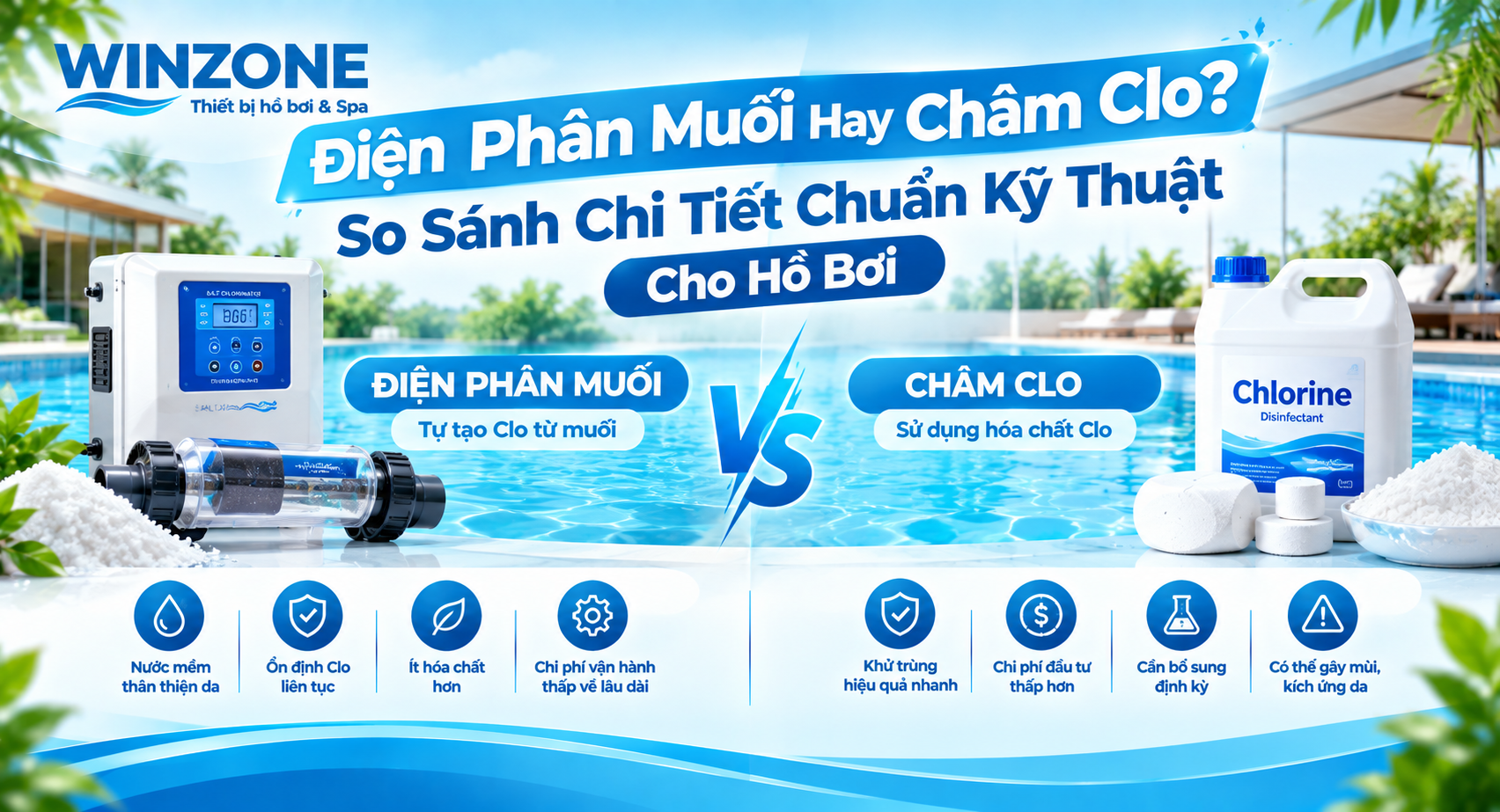 điện phân muối hay châm clo