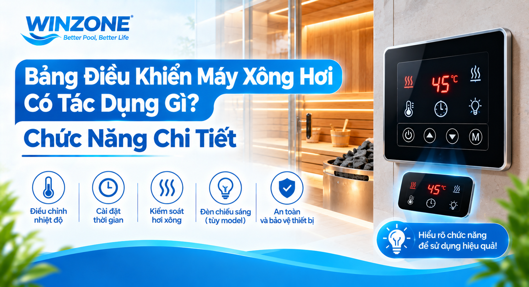 bảng điều khiển máy xông hơi