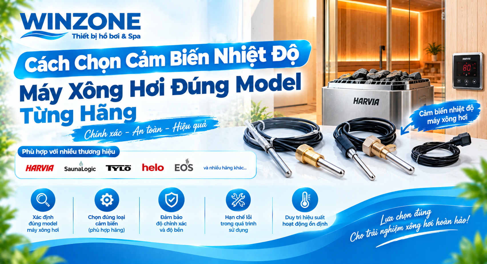 chọn cảm biến nhiệt độ máy xông hơi