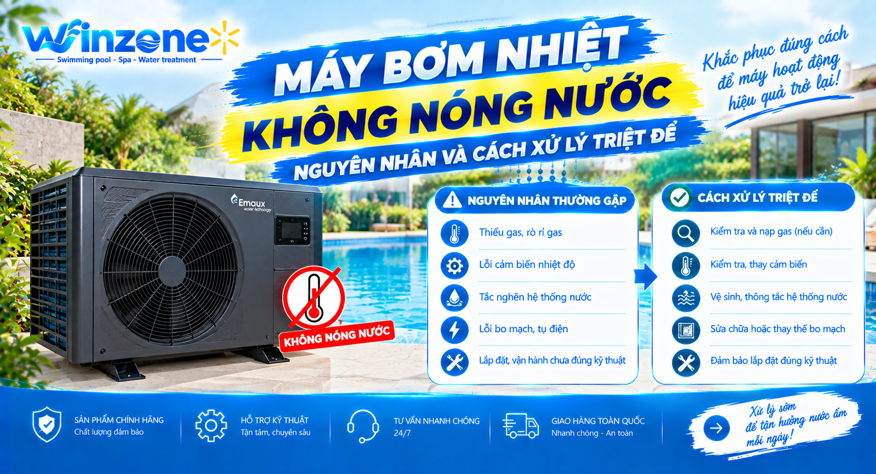 máy bơm nhiệt không nóng nước