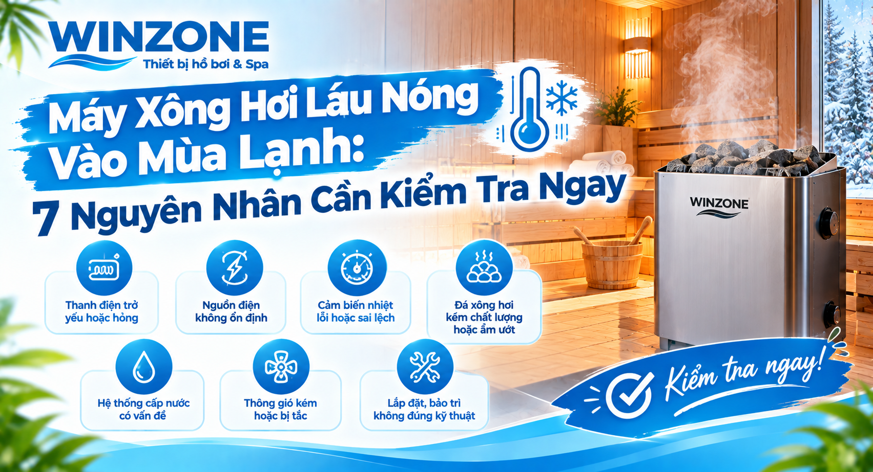 máy xông hơi lâu nóng
