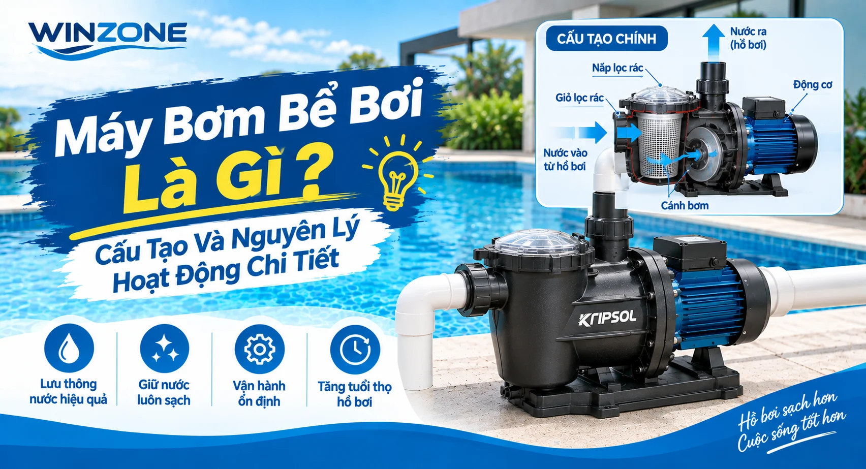 máy bơm bể bơi là gì